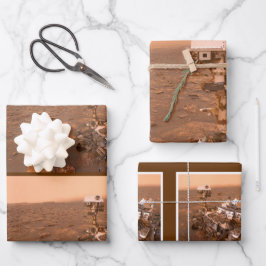 Nieuwsgierigheid Rover Mars Dusty Selfie op Mount  Inpakpapier Vel