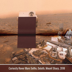 Nieuwsgierigheid Rover Mars Dusty Selfie op Mount Tissuepapier