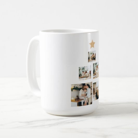 Nieuwskerstfoto met ster koffiemok (Voorkant links)