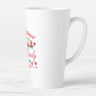 Nieuwskerstkerst met ouderwetse feestdagen latte mok