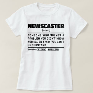 Nieuwslezer Noun Definition TV Medewerker Sarcasme T-shirt