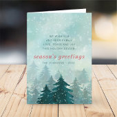 Nieuwsneeuwbos met de moderne Waterverf Kerstwinte Feestdagen Kaart