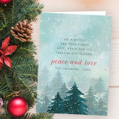 Nieuwsneeuwbos met de moderne Waterverf Kerstwinte Feestdagen Kaart