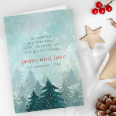 Nieuwsneeuwbos met de moderne Waterverf Kerstwinte Feestdagen Kaart