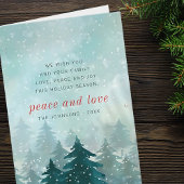 Nieuwsneeuwbos met de moderne Waterverf Kerstwinte Feestdagen Kaart