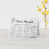 Nieuwspapier Verjaardag Kaart (Gele Bloem)