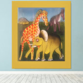 Nieuwste Afrikaanse olifant Canvas Afdruk (Insitu (Houten vloer))