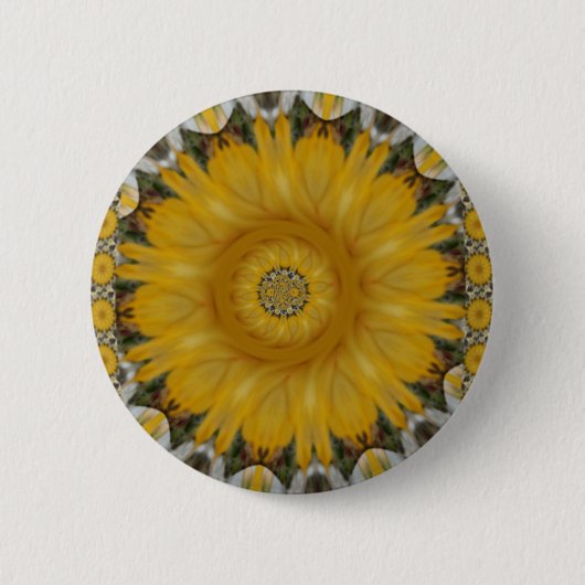 Nieuwste Afrikaanse Traditionele Zonnebloem Art Pr Ronde Button 5,7 Cm (Voorkant)