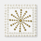 Nieuwste Afrikaanse traditionele zonnebloemplaat D Magneet (Voorkant)