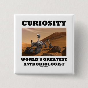 Nieuwste astrobioloog ter wereld vierkante button 5,1 cm