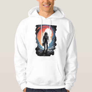 Nieuwste Astronaut lopen op planeet print Designer Hoodie