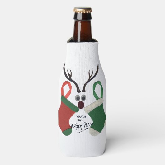 Nieuwste beste wensen voor kerstmis flesjeskoeler (Fles Voorkant)