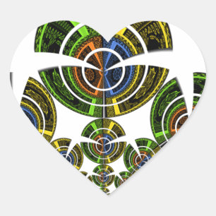 Nieuwste edgy Afrikaanse Maasai Tribal cultuur pat Hart Sticker