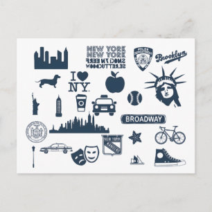 Nieuwste Elegante Moderne Stijlvolle NYC Cadeauans Briefkaart