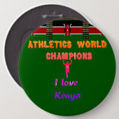 Nieuwste Kenya Athletics Lovers Ronde Button 6,0 Cm (Voorkant /achterkant)