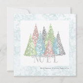 Nieuwste kerstbomen Modern Holiday Card Aankondiging (Voorkant)