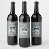 Nieuwste kerstfeestdag foto wijn etiket (Flessen)