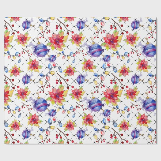 Nieuwste kerstfeestdag in de Waterverf Cadeaupapier (Vlak)