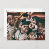 Nieuwste kerstfoto feestdagenkaart (Voorkant / Achterkant)