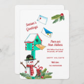 Nieuwste kerstmailbox kaart (Voorkant / Achterkant)