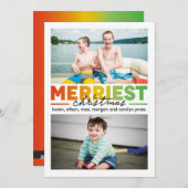 Nieuwste kerstviering 2 x 2 feestdagenkaart (Voorkant / Achterkant)