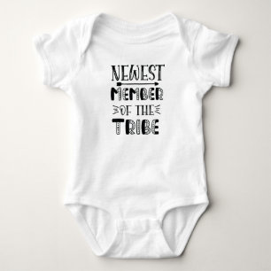 "nieuwste lid van de stam" Grappige Baby Bodysuit