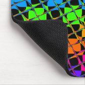 Nieuwste mooie edgy regenboog kleuren geruit ontwe muismat (Hoek)