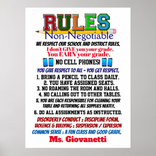 Nieuwste versie school leraar poster