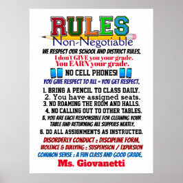 Nieuwste versie van het Poster van de leraar aan d