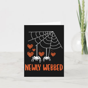 Nieuwste webbed Halloween Pas getrouwd Bride en Gr Kaart