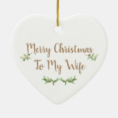 Nieuwste Wed First kerstboom Bauble Editable Keramisch Ornament (Achterkant)