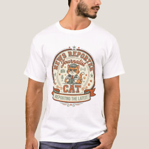 Nieuwsverslaggever Journalist Kat Nieuwsverslaggev T-shirt