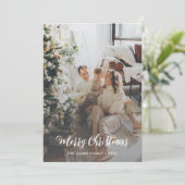 Nieuwsvriendelijke kerstkaart voor fotoscript bedankkaart (Staand voorkant)