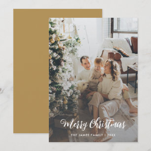 Nieuwsvriendelijke kerstkaart voor fotoscript bedankkaart