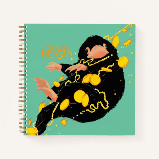 Niffler met goud notitieboek (Voorkant)