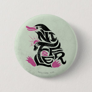 NIFFLER™ Typografie Grafisch Ronde Button 5,7 Cm