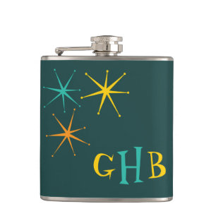 Nifty fifties - atomen en sterren heup kolf heupfles