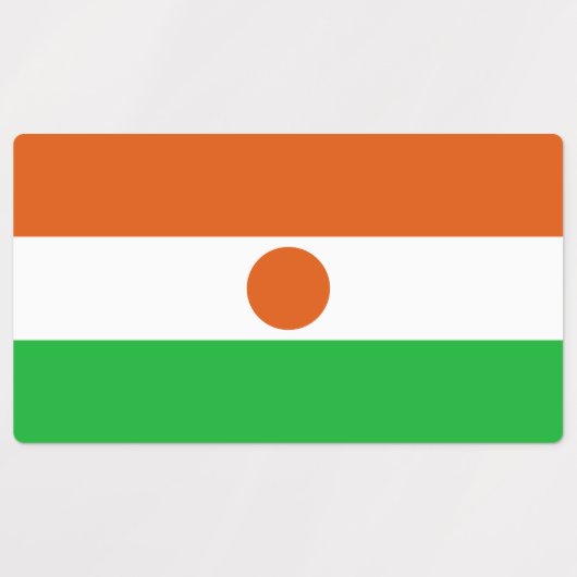 Niger Flag Labels (Design 1)
