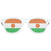 Niger Flag Retro Zonnebril (Voorkant)