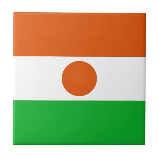 Niger Flag Tegeltje (Voorkant)