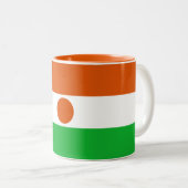 Niger Flag Tweekleurige Koffiemok (Voorkant rechts)