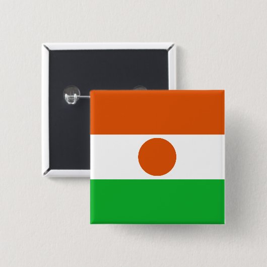 Niger Flag Vierkante Button 5,1 Cm (Voorkant /achterkant)