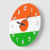 Niger Flag Wall Clock – Patriotic Home & Office De Grote Klok (Hoek)