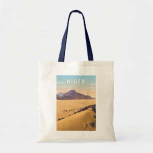 Niger Illustratie Reis Kunst Vintage Tote Bag