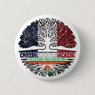 Niger Nigerien French France Tree Roots Flag Ronde Button 5,7 Cm