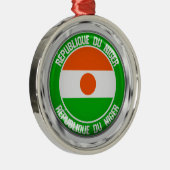Niger Round Emblem Metalen Ornament (Rechts)