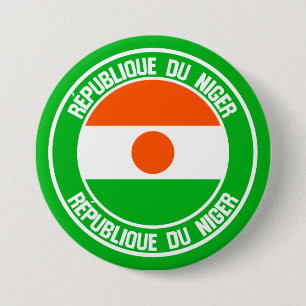 Niger Round Emblem Ronde Button 7,6 Cm