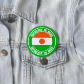 Niger Round Emblem Ronde Button 7,6 Cm (In situ)