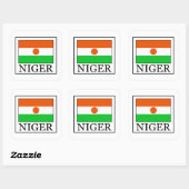 Niger Vierkante Sticker (Vel)