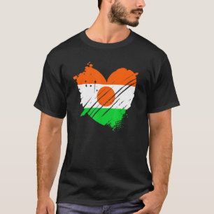 Niger vlag Ik hou van Niger Het zit in mijn DNA vo T-shirt